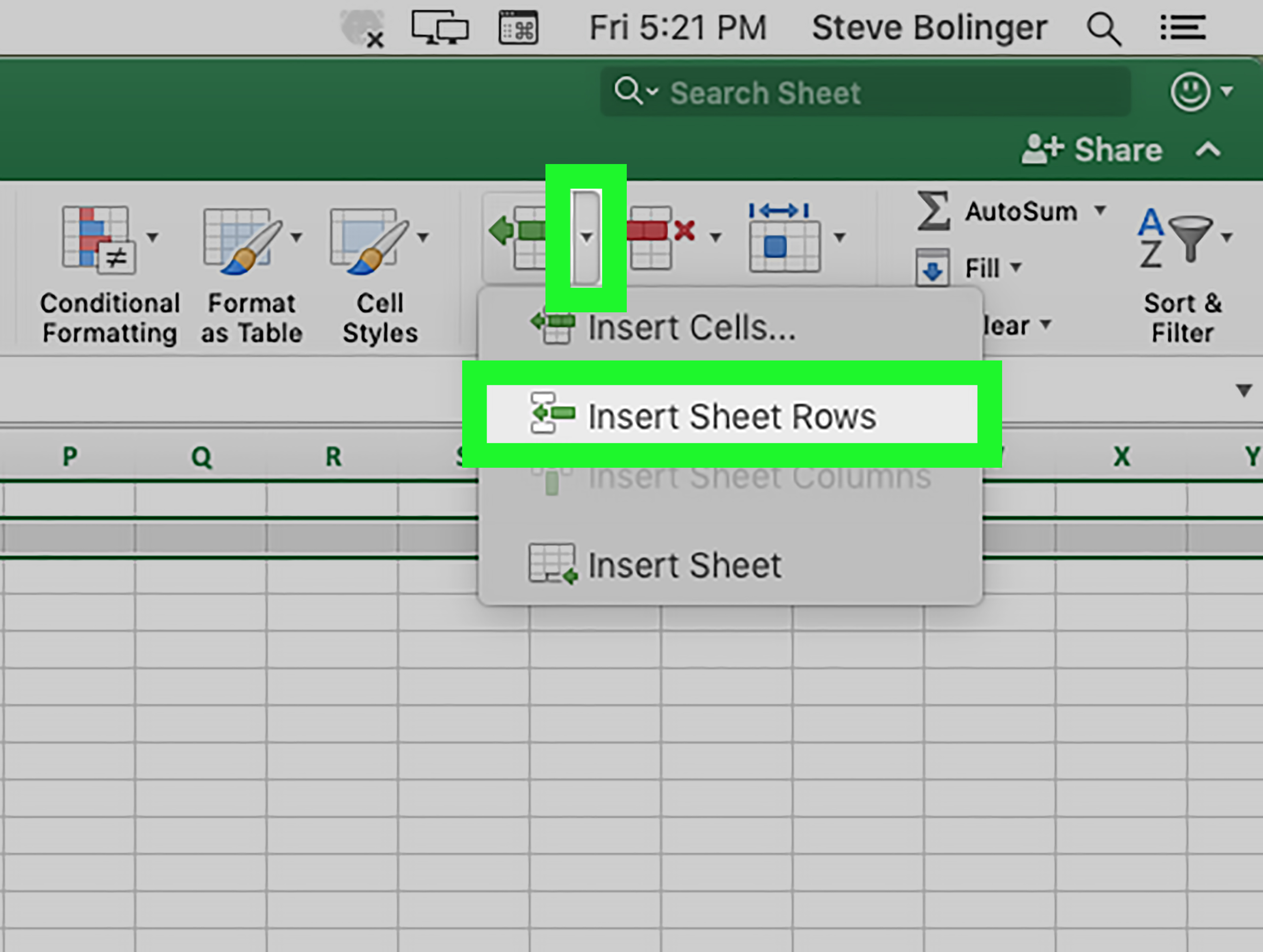 adding cells in excel for mac